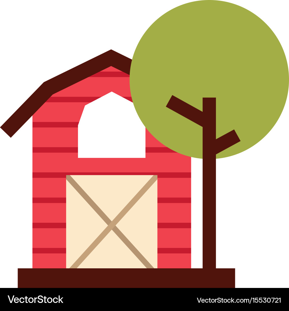 Farm stable building icon Royalty Free Vector Image