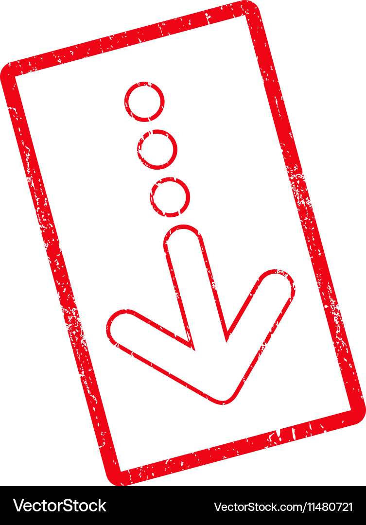 Send down icon rubber stamp Royalty Free Vector Image