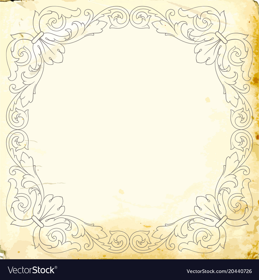 Baroque of vintage elements for design Royalty Free Vector