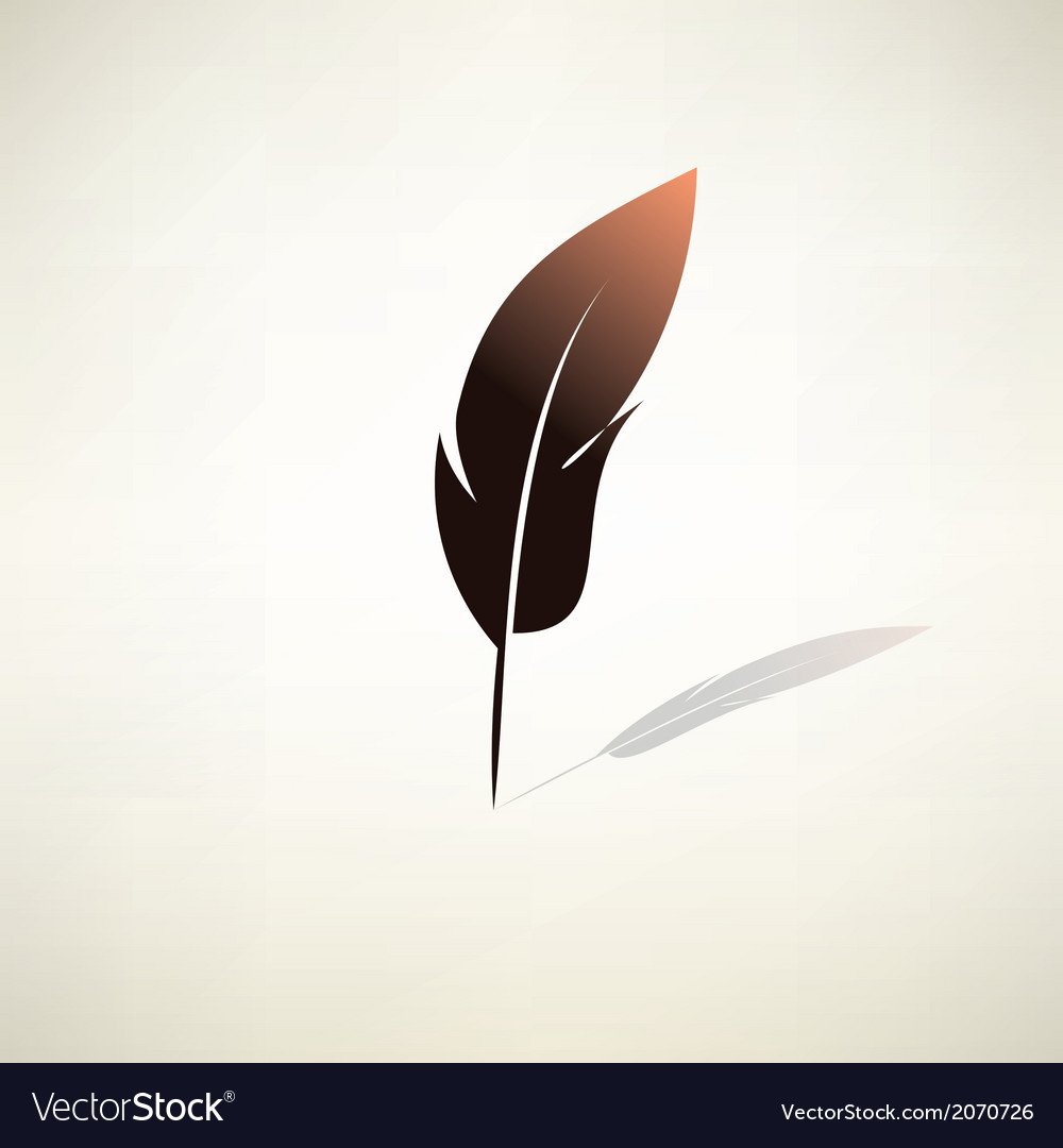 Feather pen Royalty Free Vector Image - VectorStock