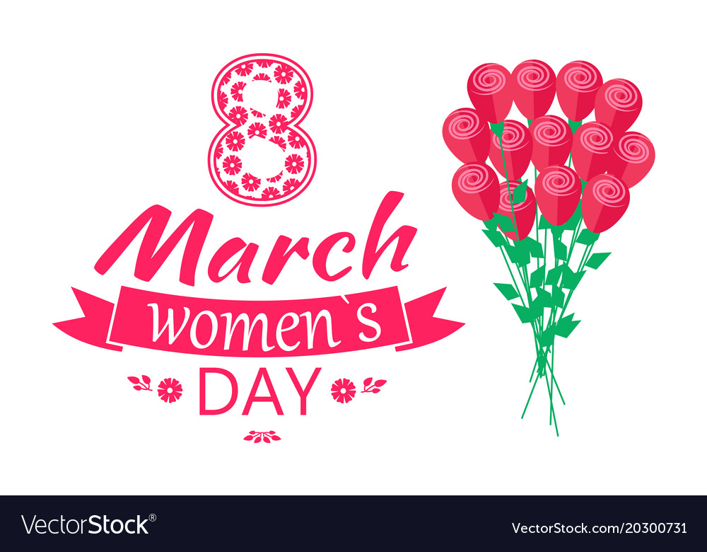 8 march ladys day love spring Royalty Free Vector Image