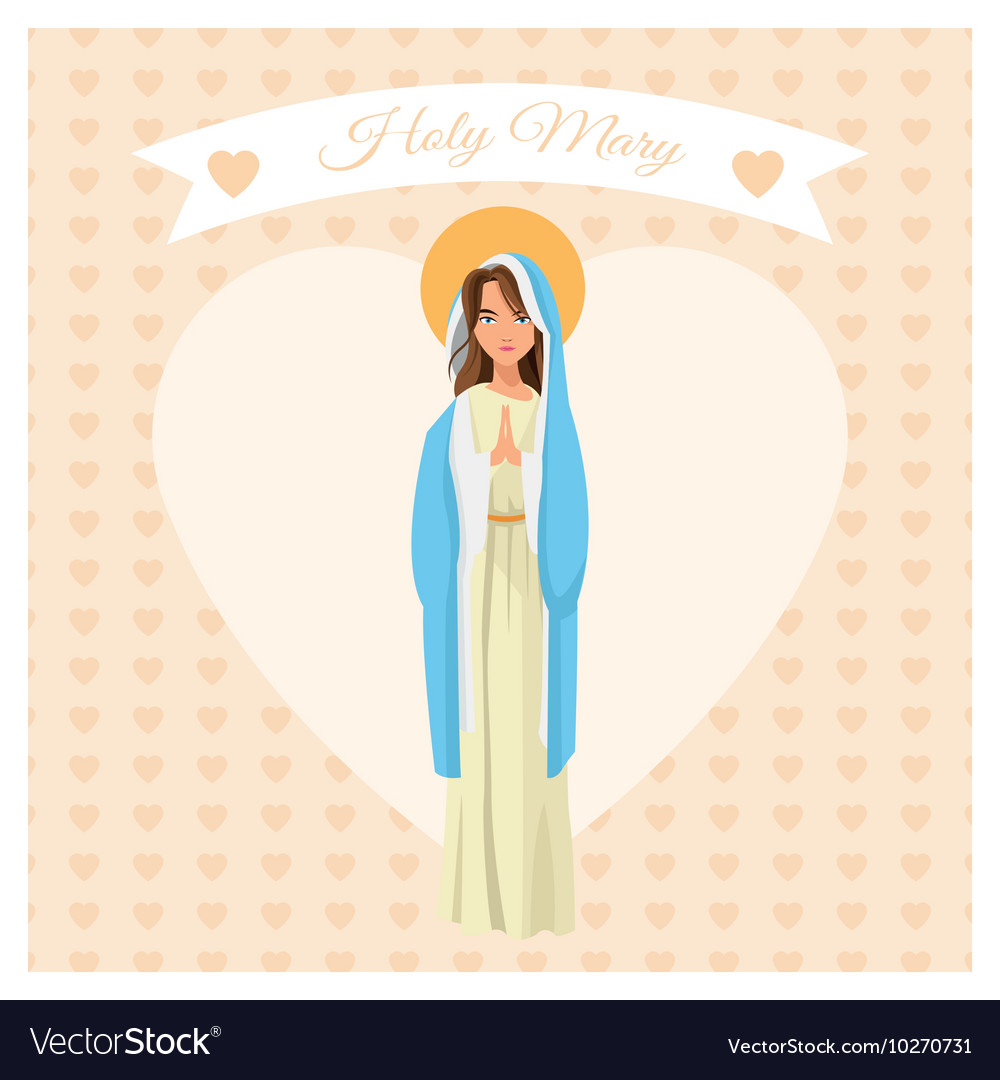 Holy mary cartoon design Royalty Free Vector Image