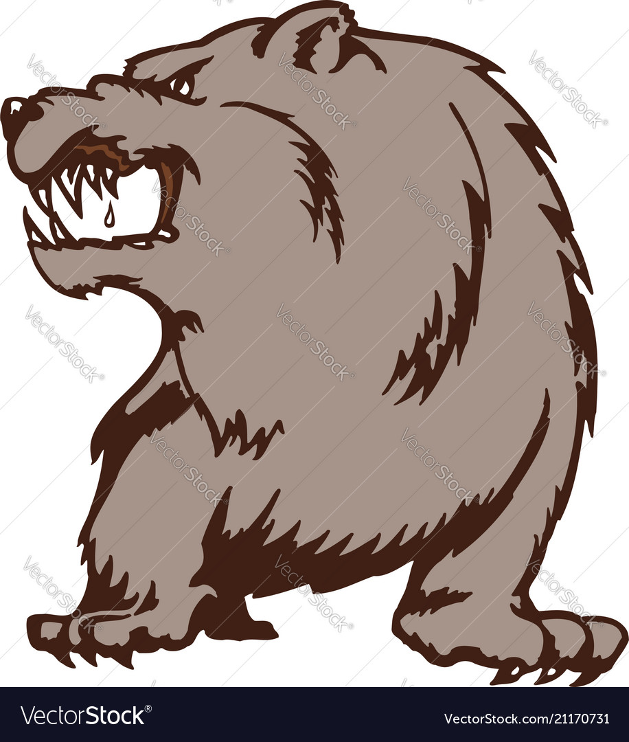 Wild bear cartoon mascot animal cartoon character Vector Image Wild bear cartoon mascot animal cartoon character Vector Image