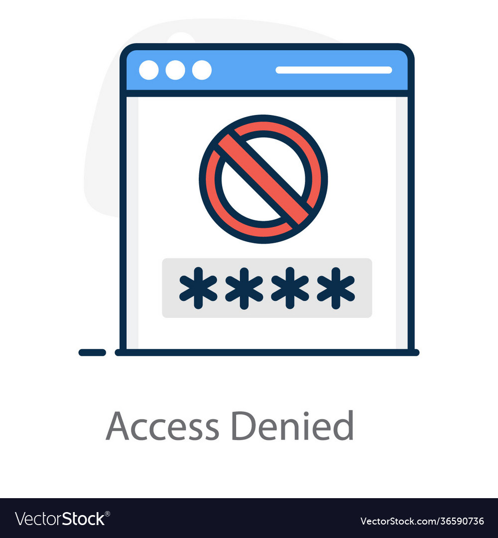 Access denied Royalty Free Vector Image - VectorStock