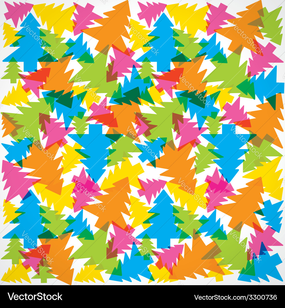 Creative merry christmas tree background Vector Image