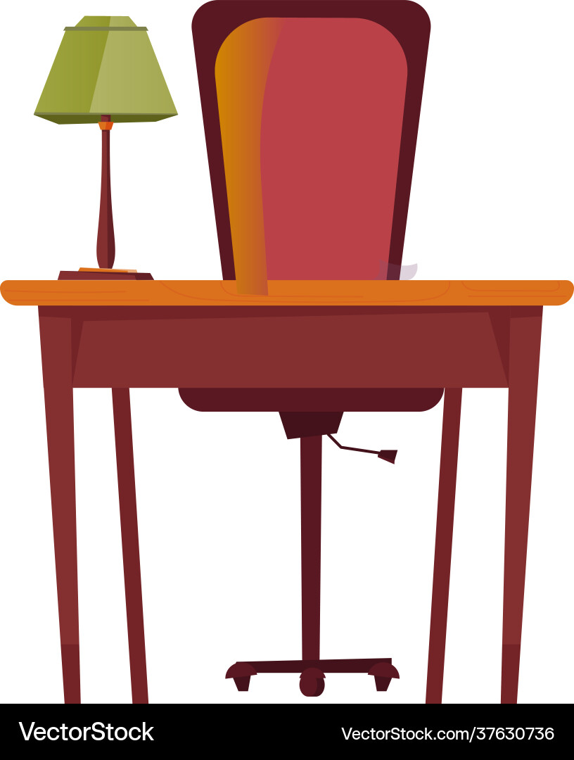 Desk flat icon Royalty Free Vector Image - VectorStock