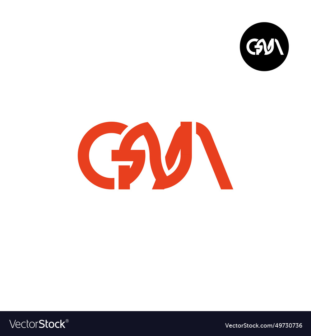 Letter gna monogram logo design Royalty Free Vector Image