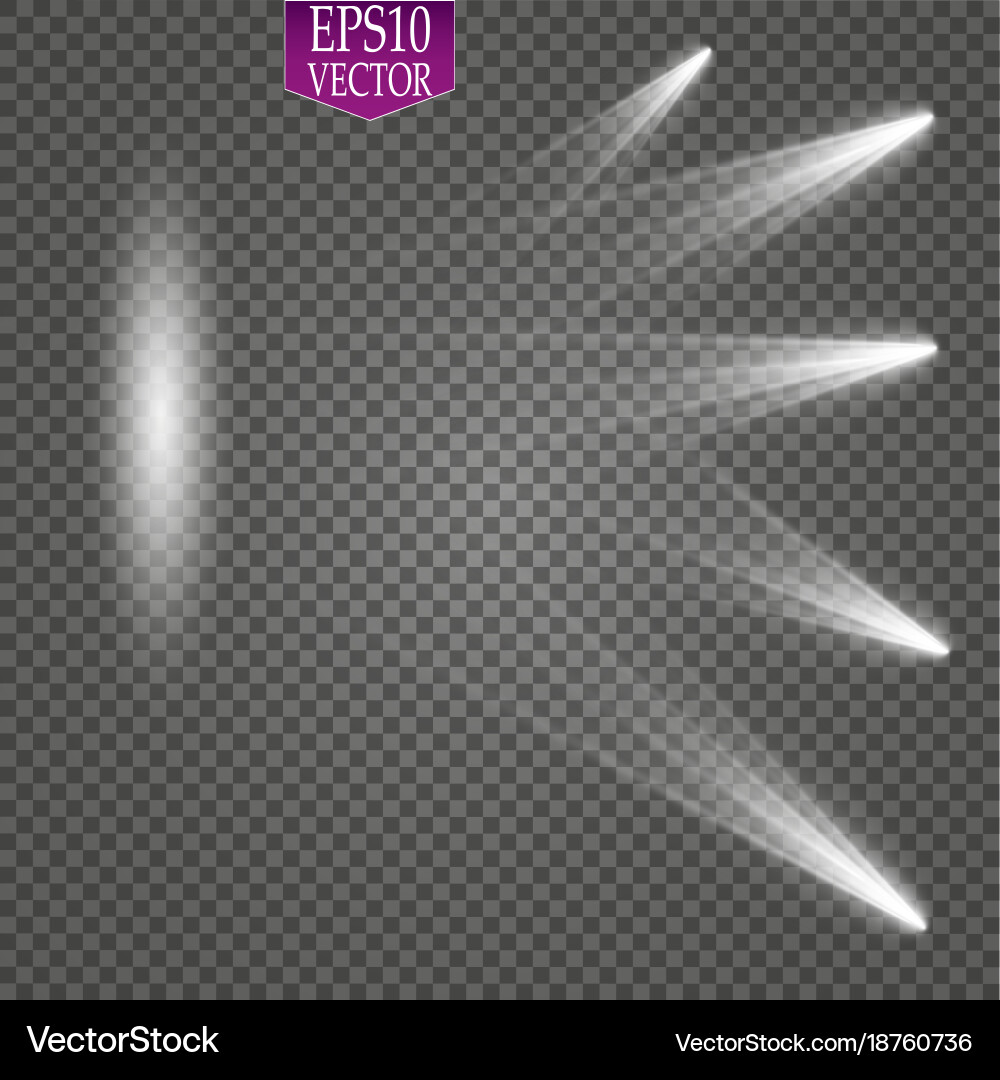 Spotlights scene light effects Royalty Free Vector Image