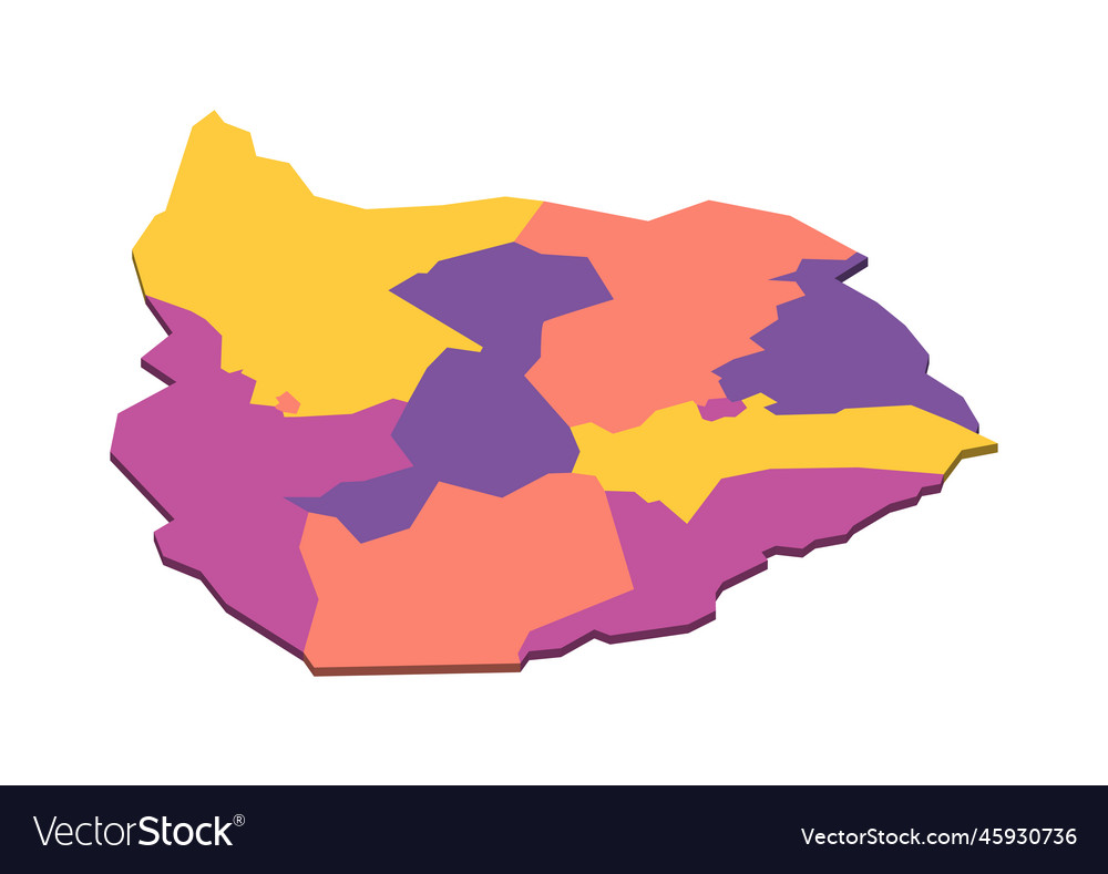 Zimbabwe political map of administrative divisions