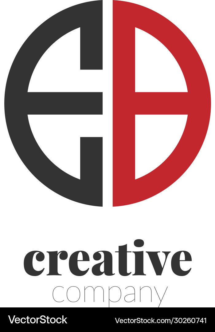 Initial letter creative elegant circle logo Vector Image