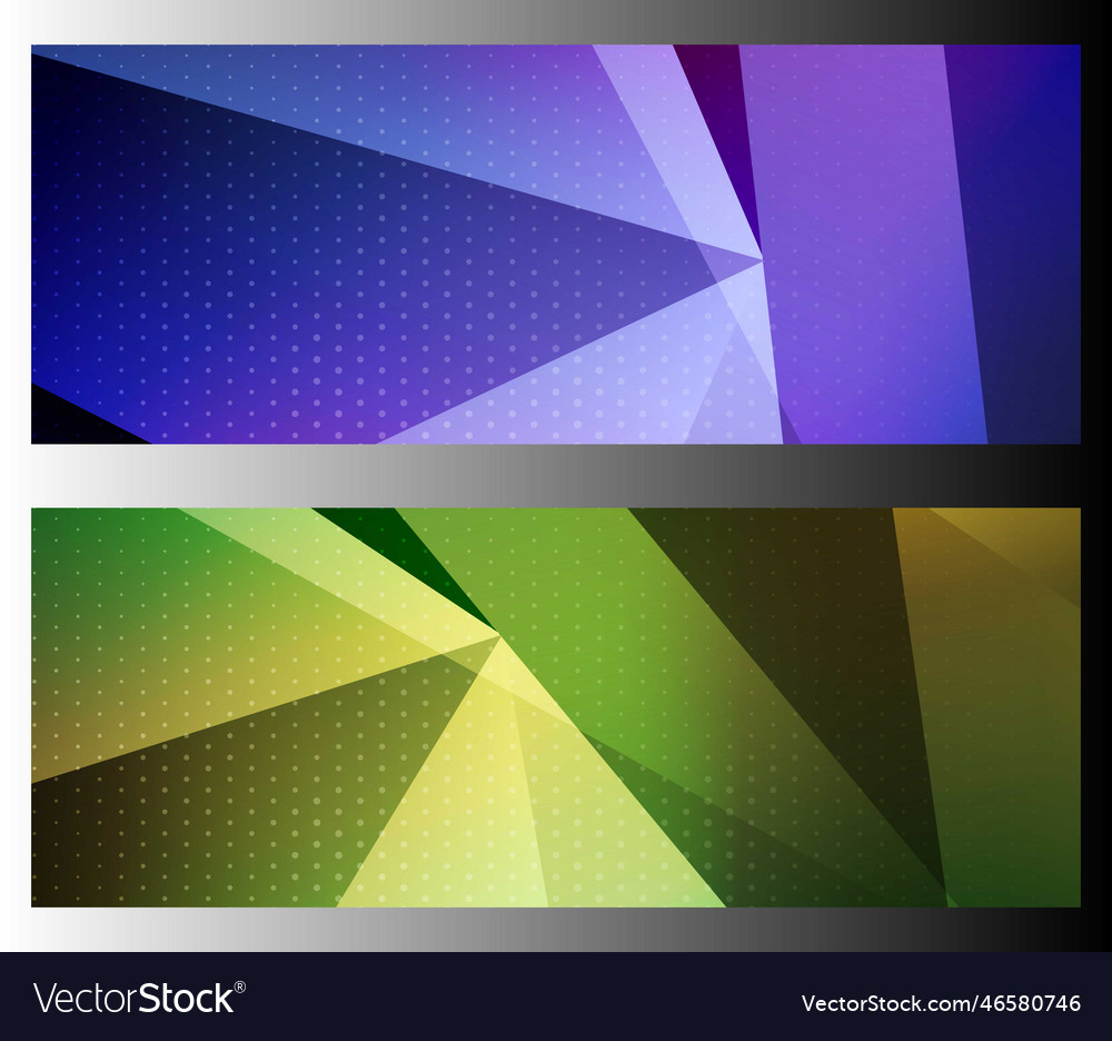 Abstract mosaic geometric triangular banner Vector Image