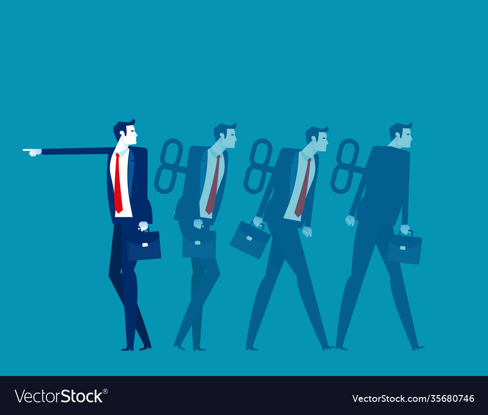 Business leader go different way style Royalty Free Vector