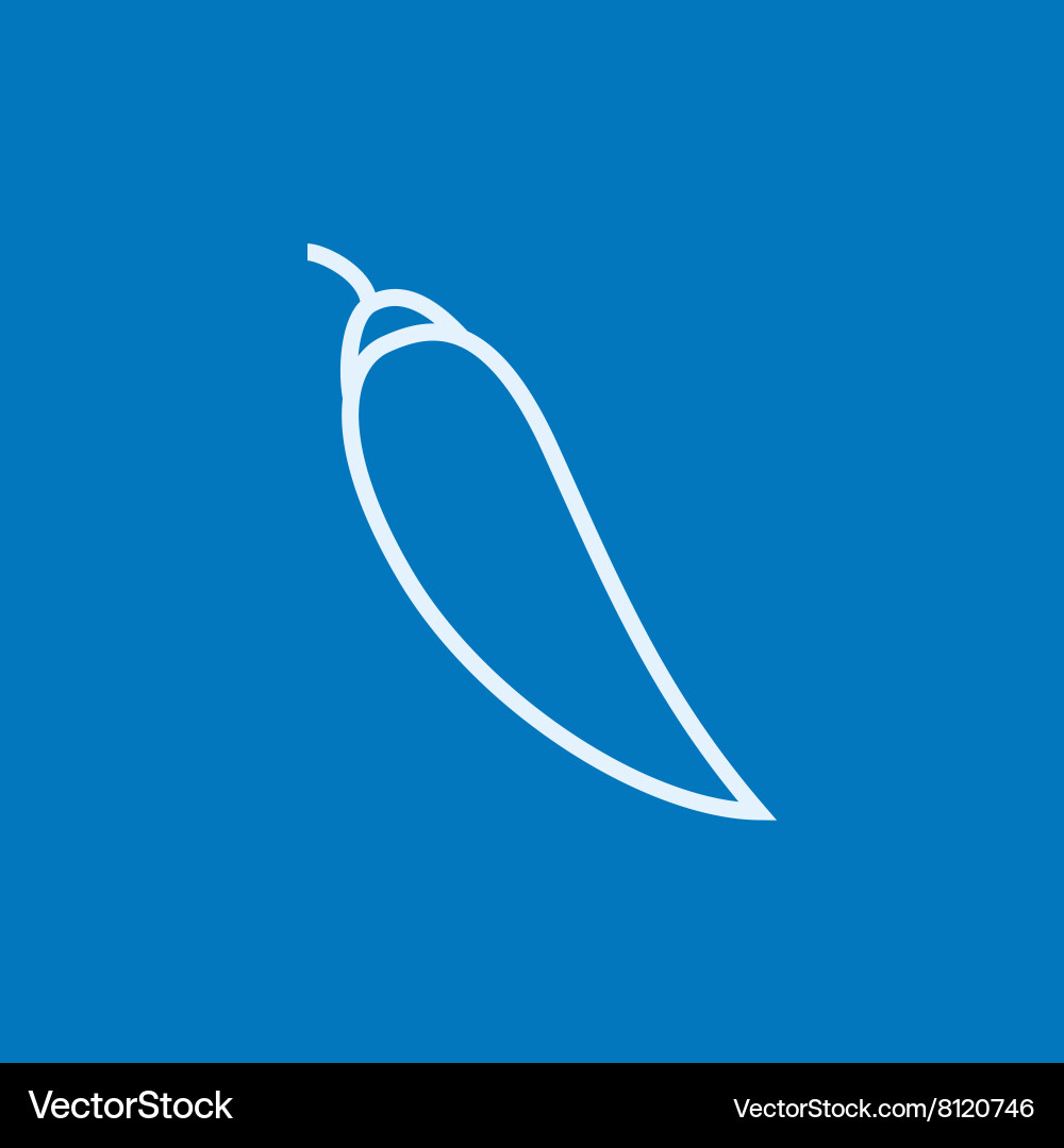 Chilli line icon Royalty Free Vector Image - VectorStock