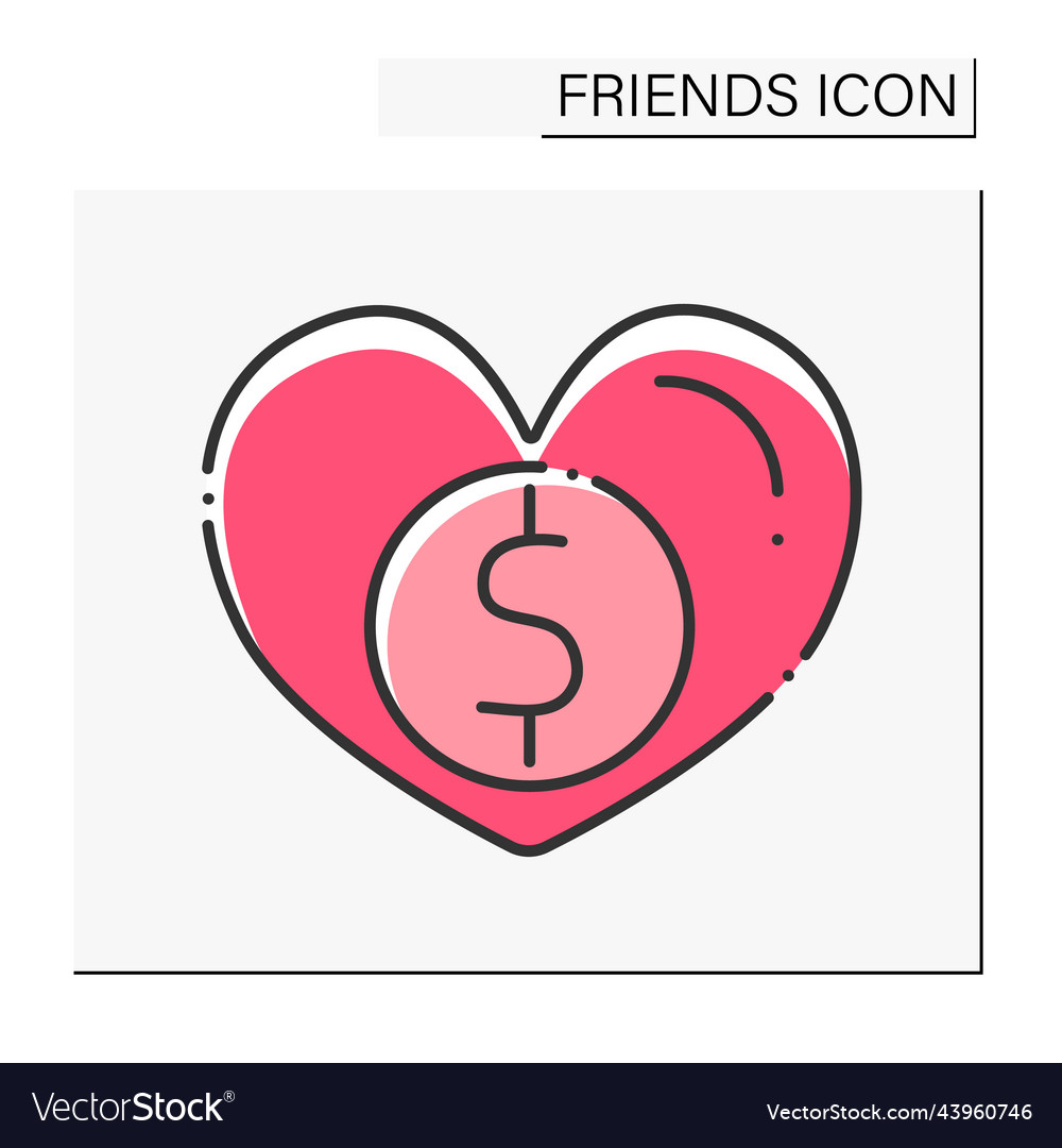 Generosity color icon Royalty Free Vector Image