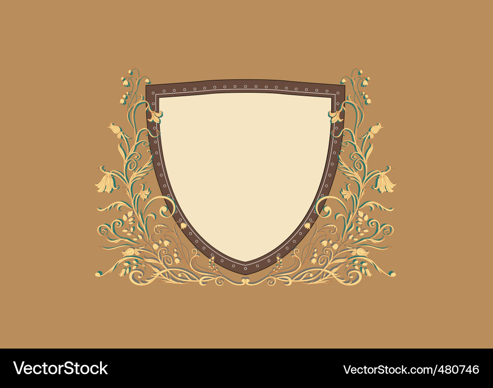 Heraldic shield Royalty Free Vector Image - VectorStock