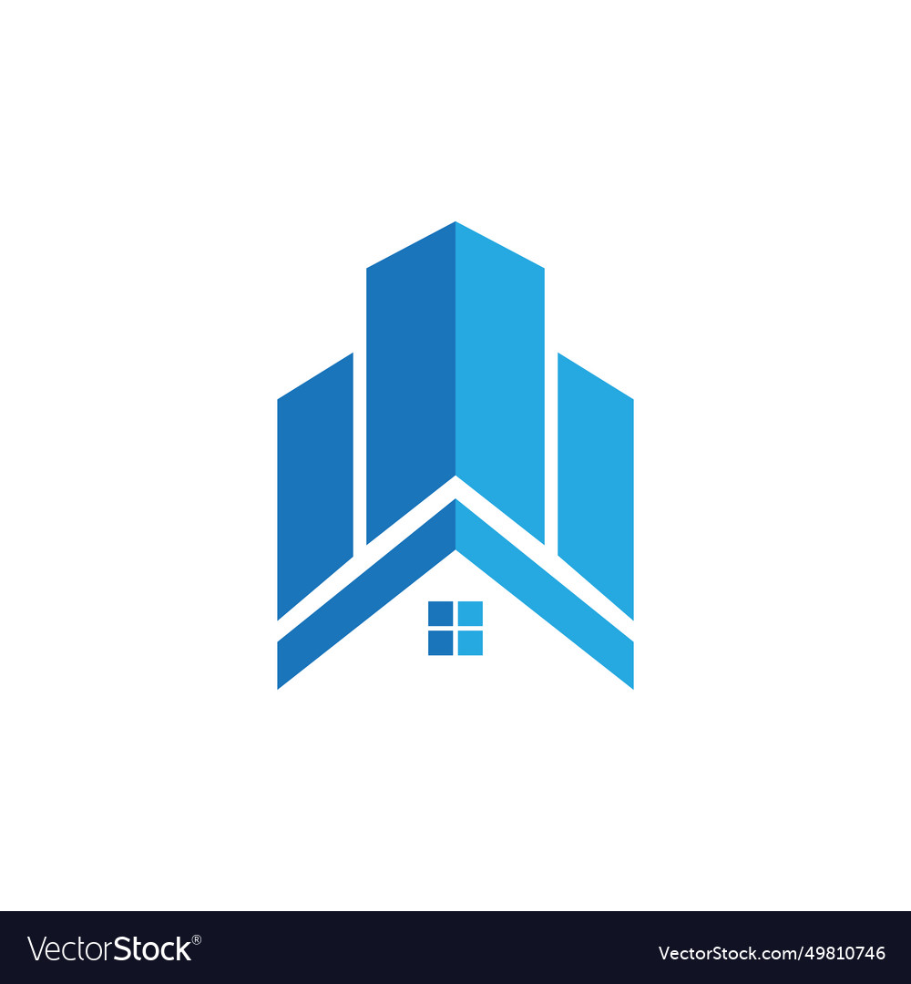 Skyscraper icon logo design Royalty Free Vector Image