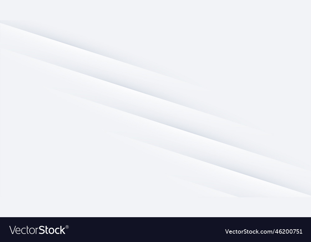 Abstract neumorphic white banner with slanting Vector Image