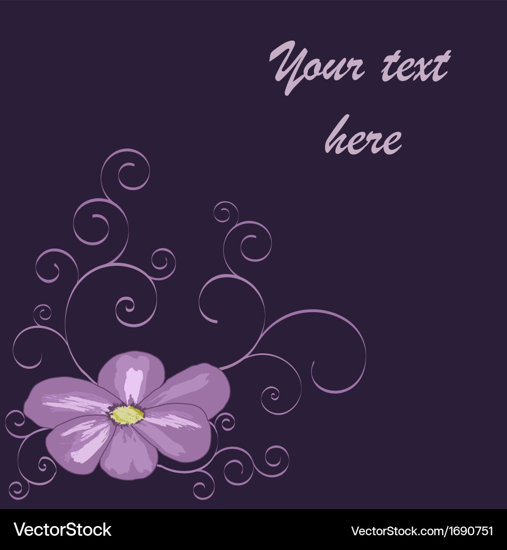Background with flower Royalty Free Vector Image