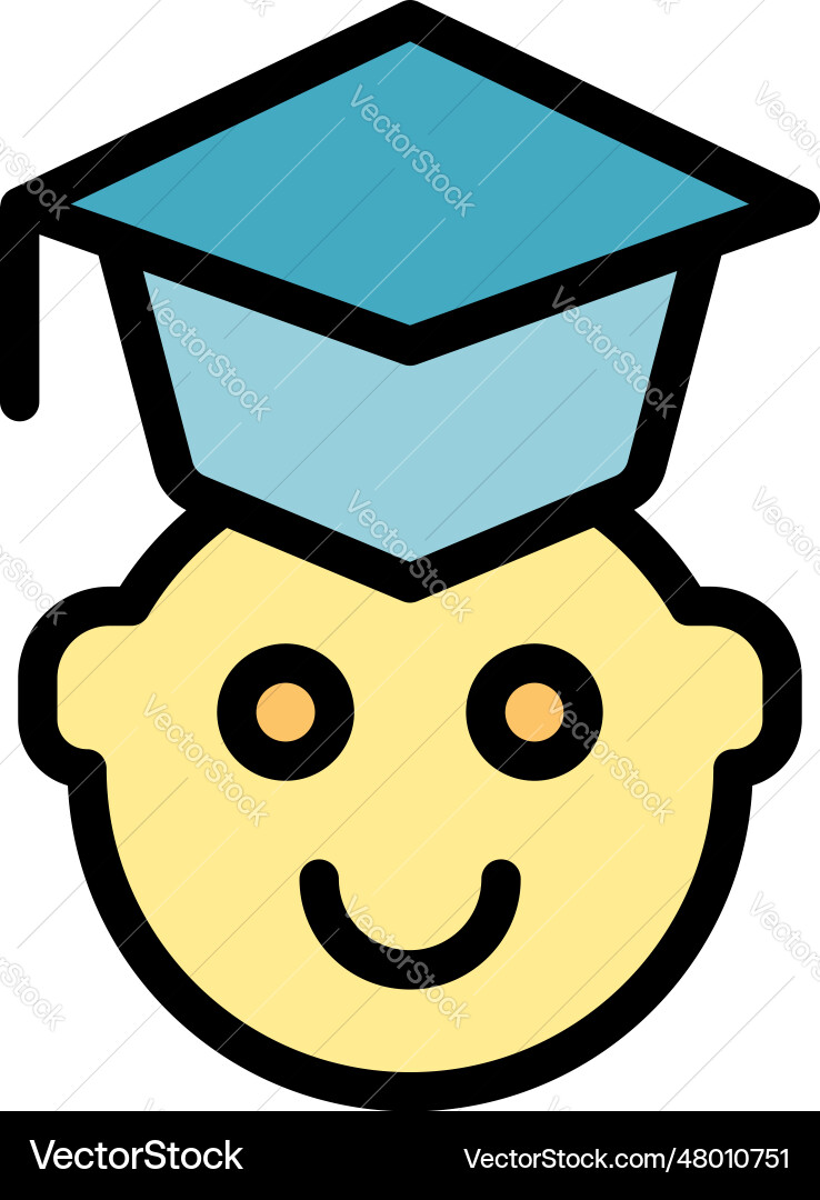 Early educations icon flat Royalty Free Vector Image