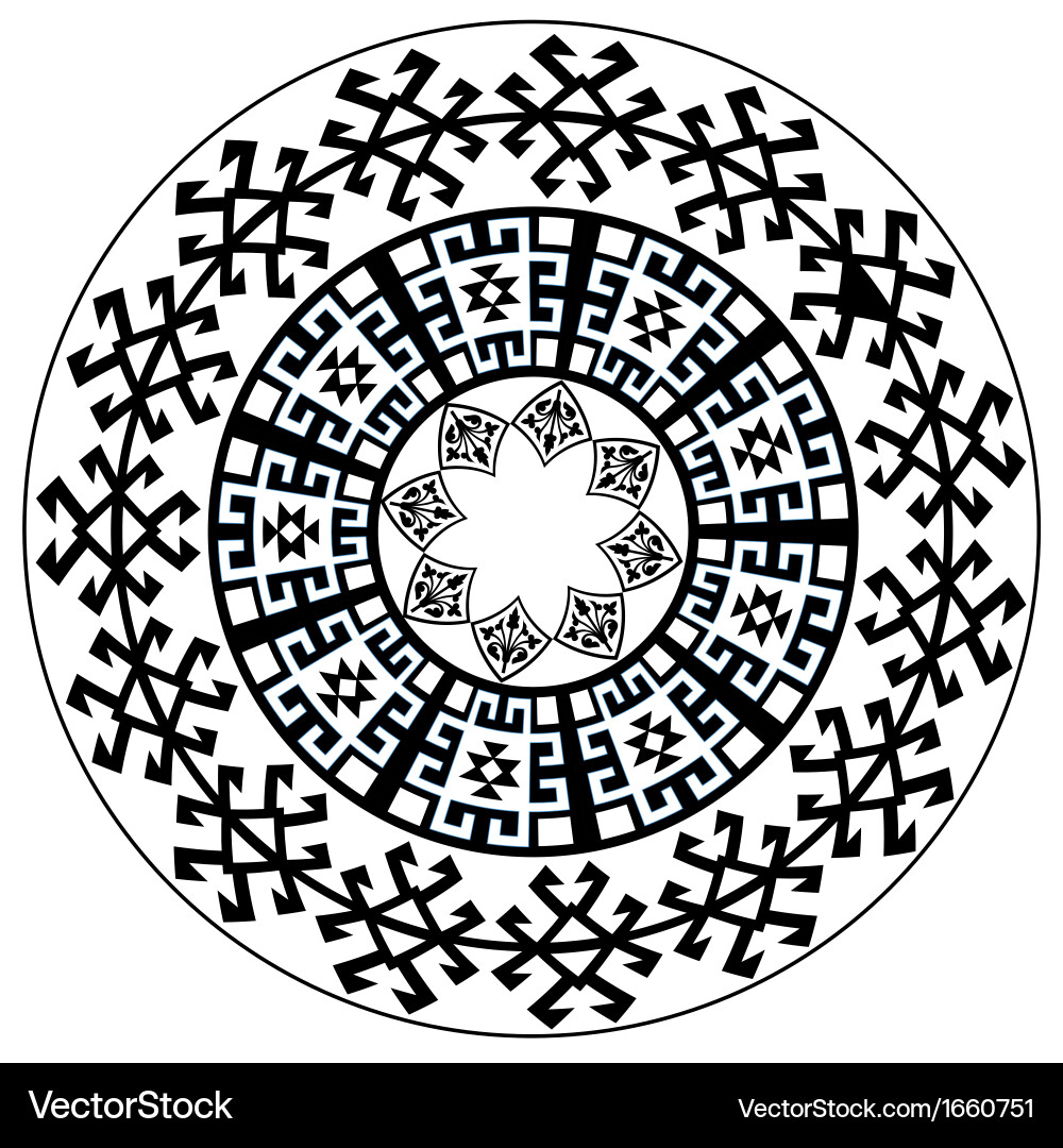 Ottoman serial patterns one Royalty Free Vector Image