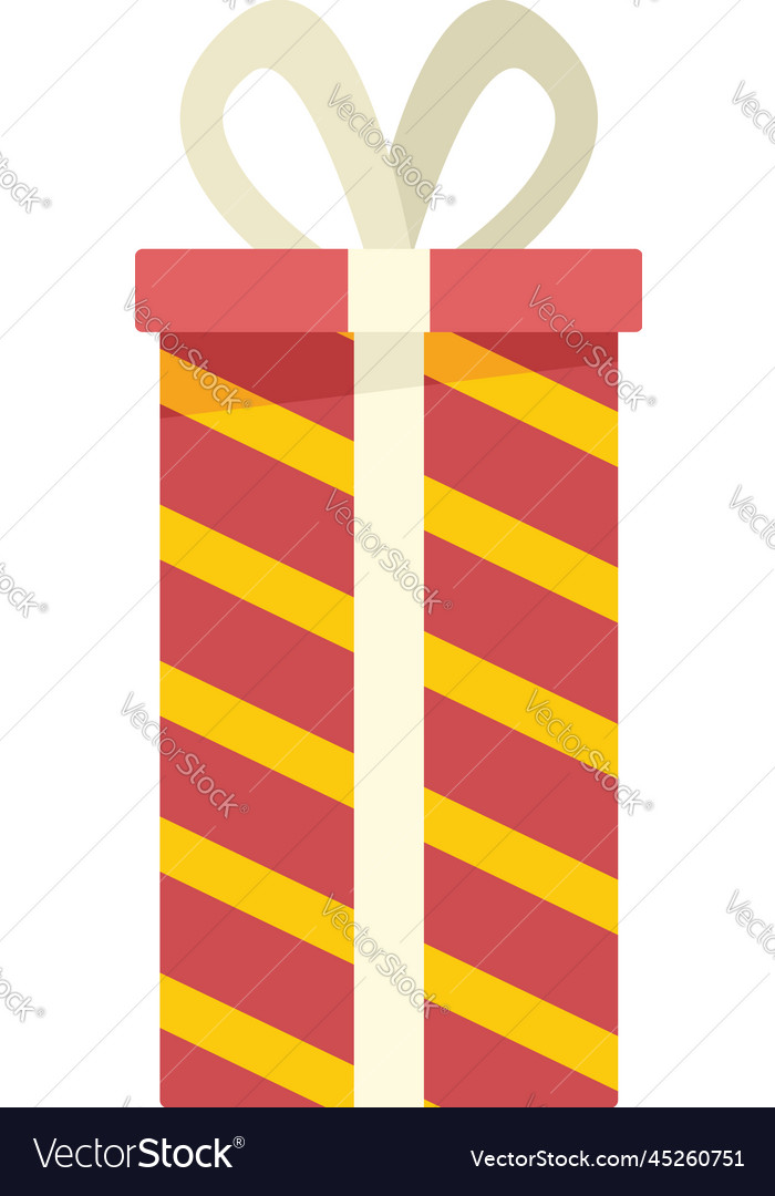 Paper box icon flat carton parcel Royalty Free Vector Image