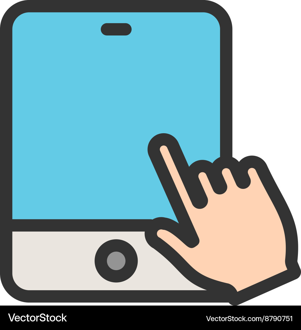 Touch device i Royalty Free Vector Image - VectorStock