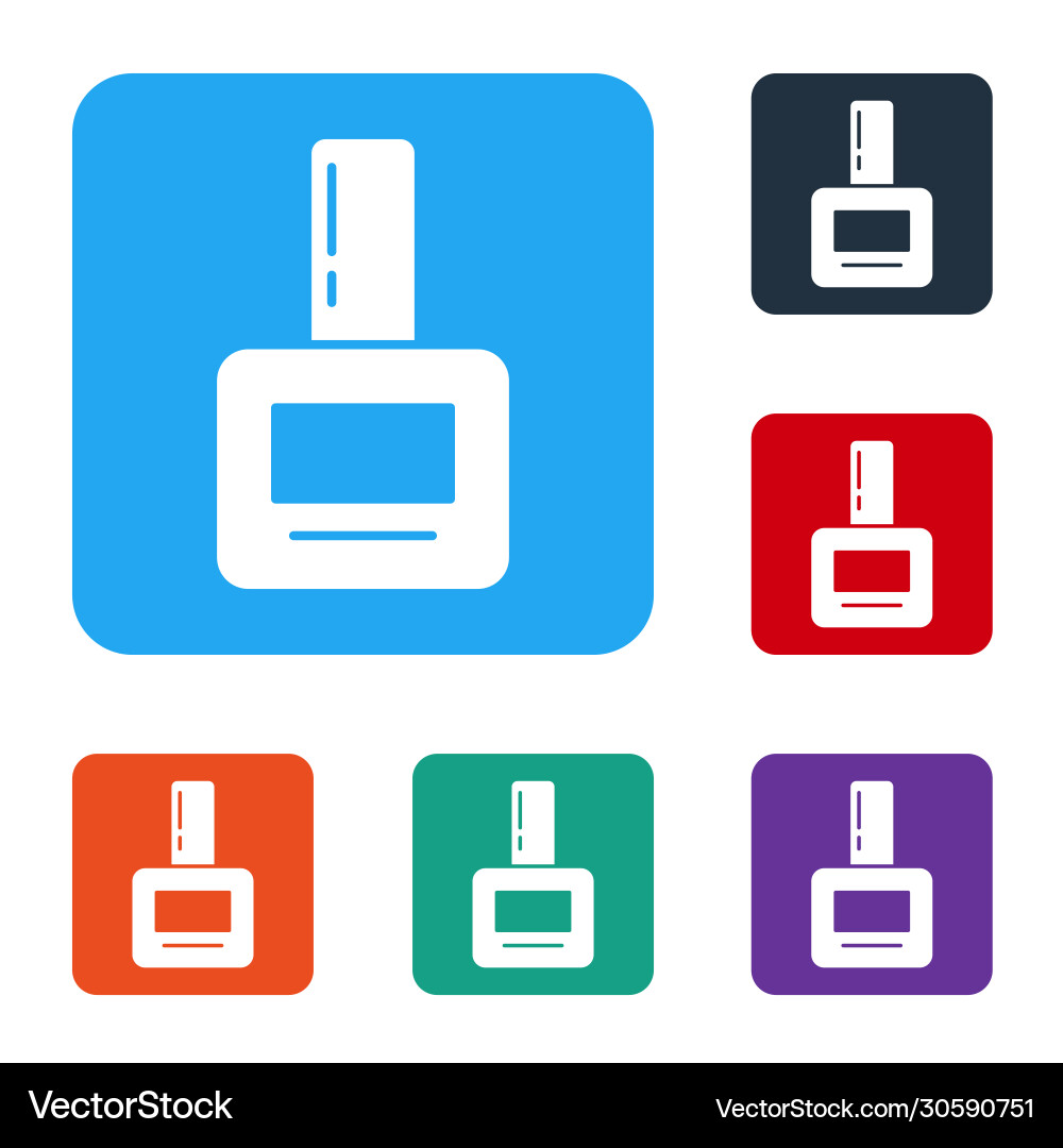 White nail polish bottle icon isolated on Vector Image