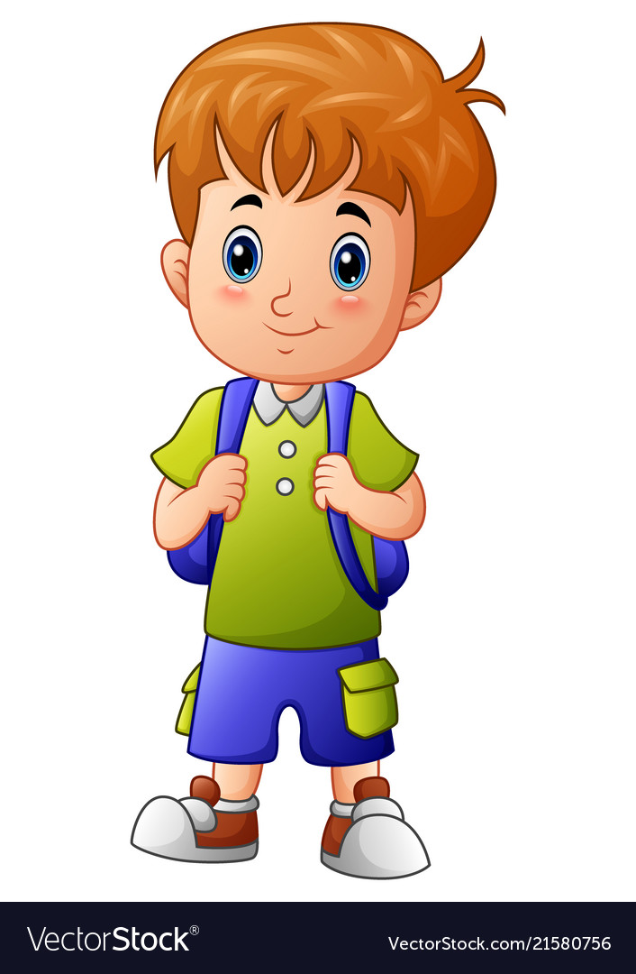 Cute little boy cartoon Royalty Free Vector Image