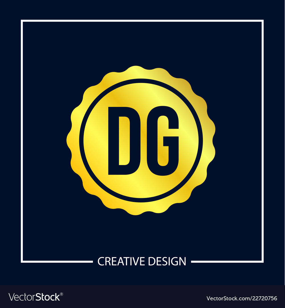 Initial letter dg logo template design Royalty Free Vector