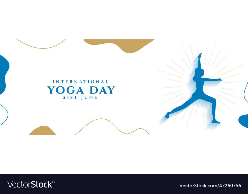 Modern international yoga day event poster Vector Image