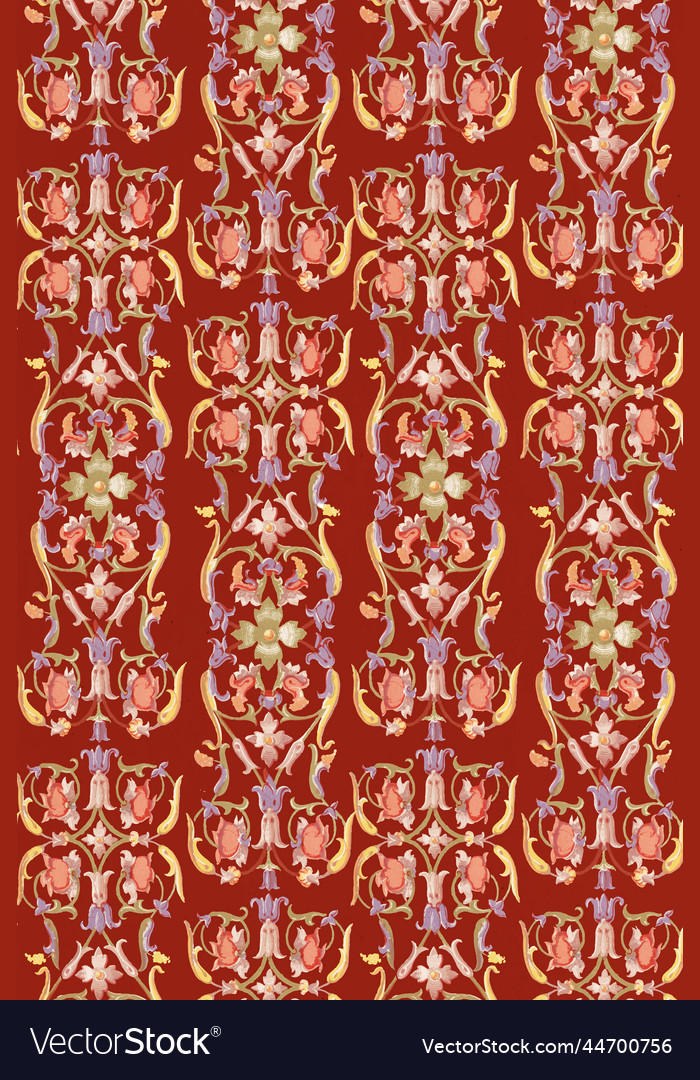 Red floral patterned background design Royalty Free Vector