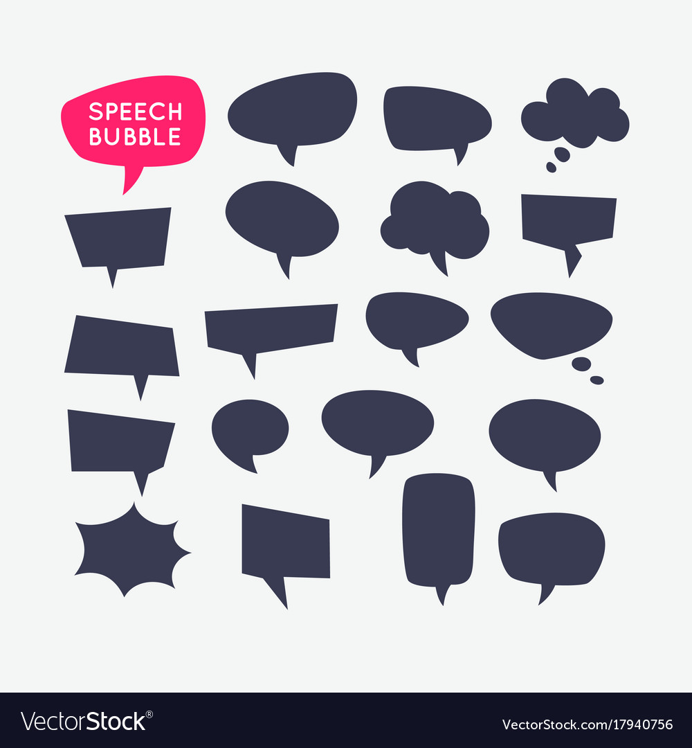 Set speech bubbles and blank template for quotes Vector Image