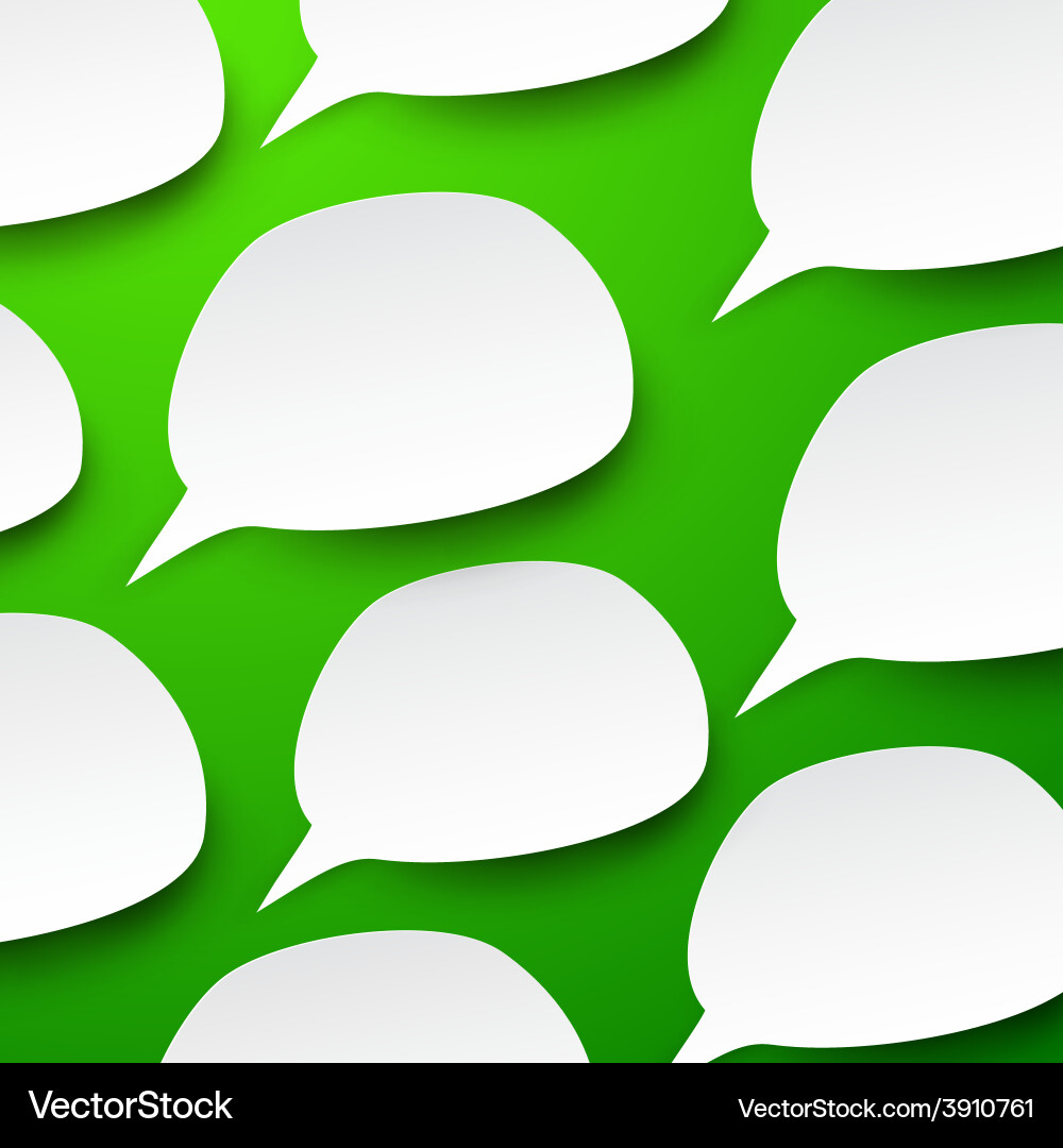 Paper white speech bubbles Royalty Free Vector Image