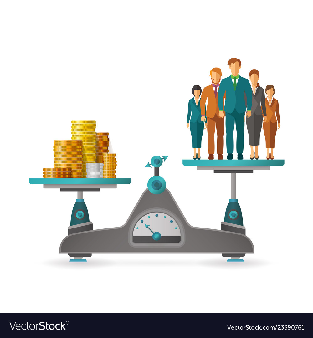 Personnel expenses concept in flat style Vector Image