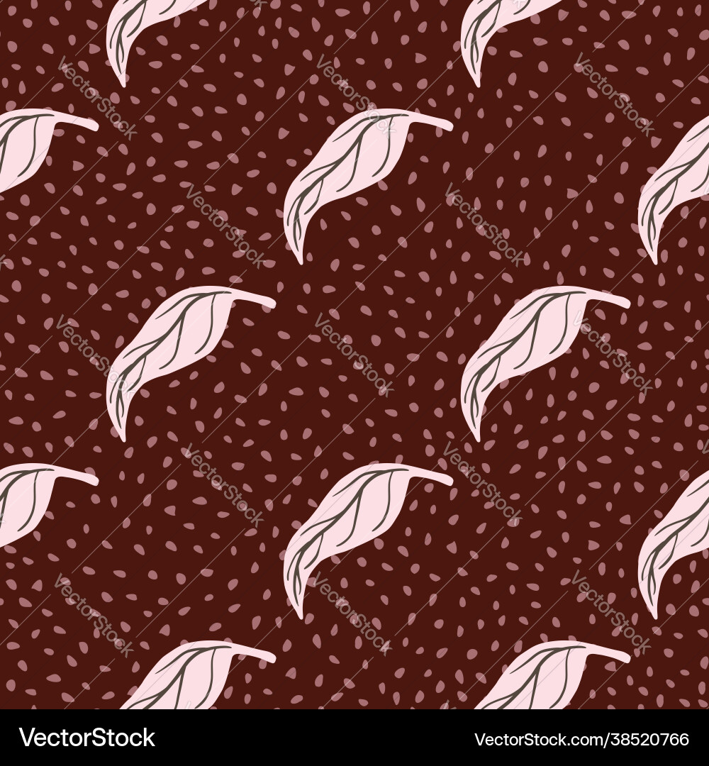 Abstract nature seamless pattern with leaf simple Vector Image