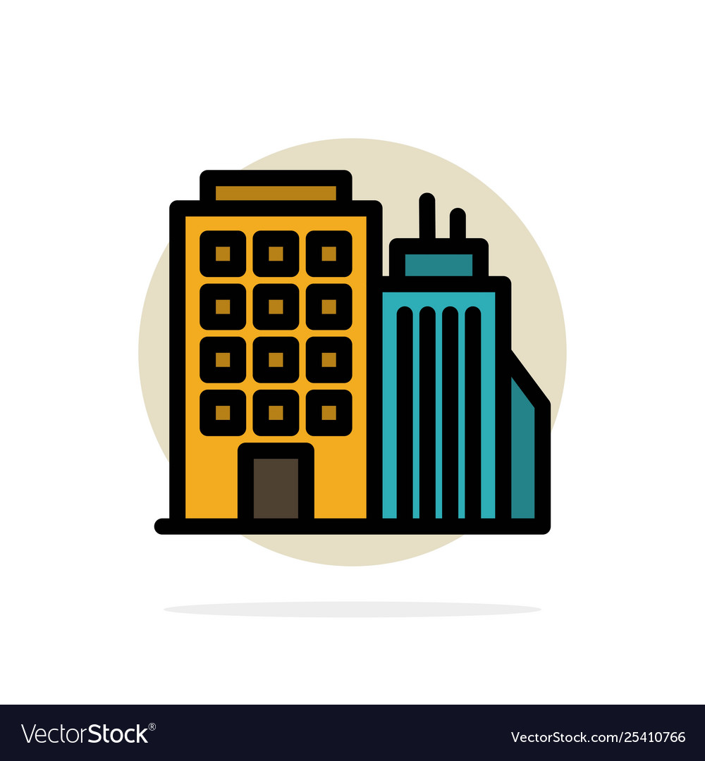 Building office tower head abstract circle Vector Image