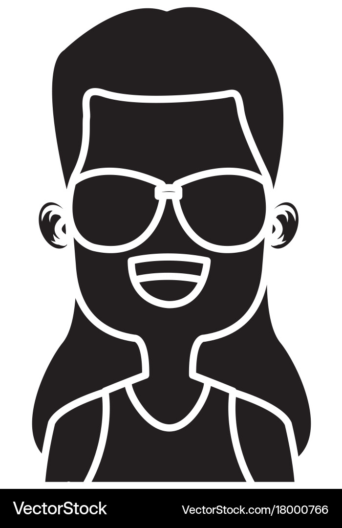 Girl with sunglasses Royalty Free Vector Image