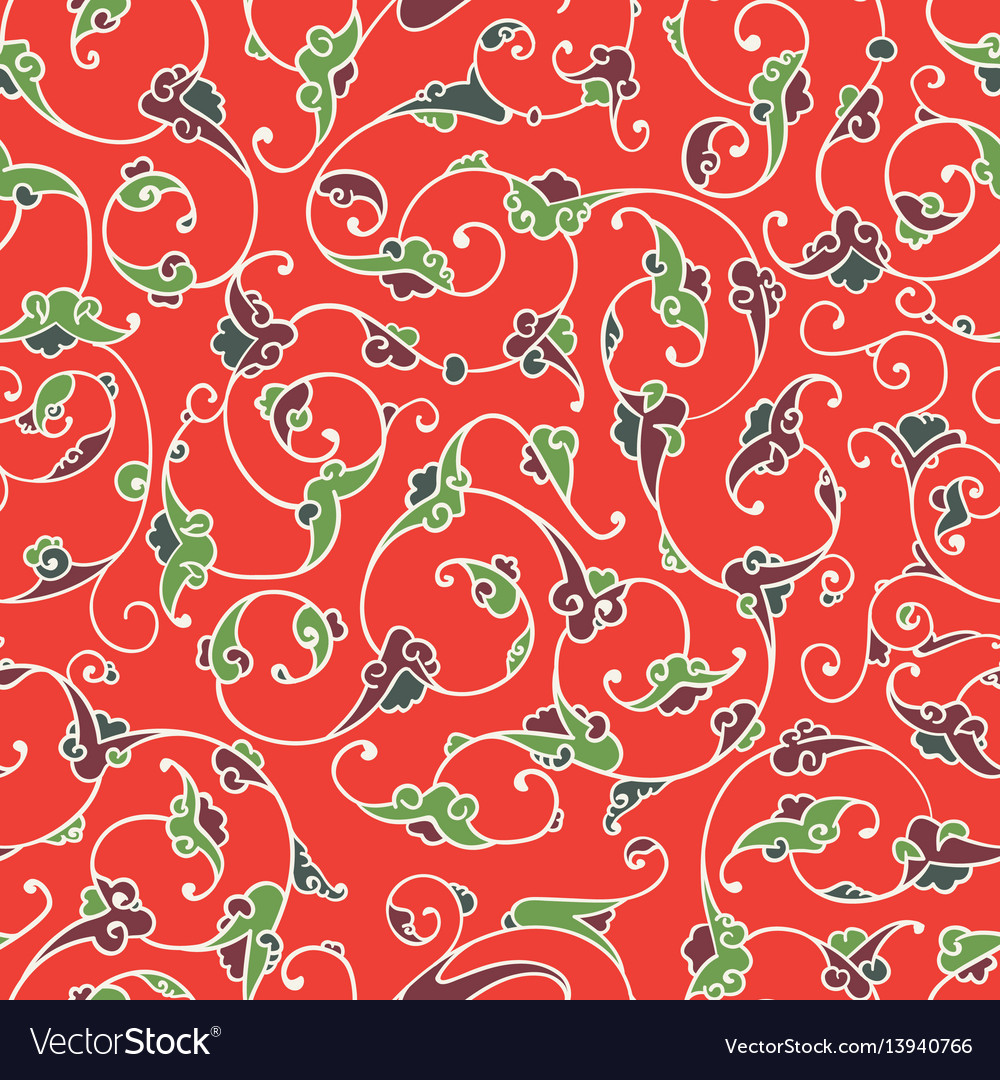 Rumi iznik seamless pattern Royalty Free Vector Image