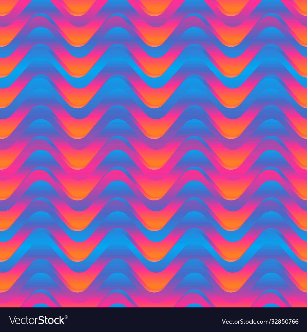 Sunny color wave seamless pattern