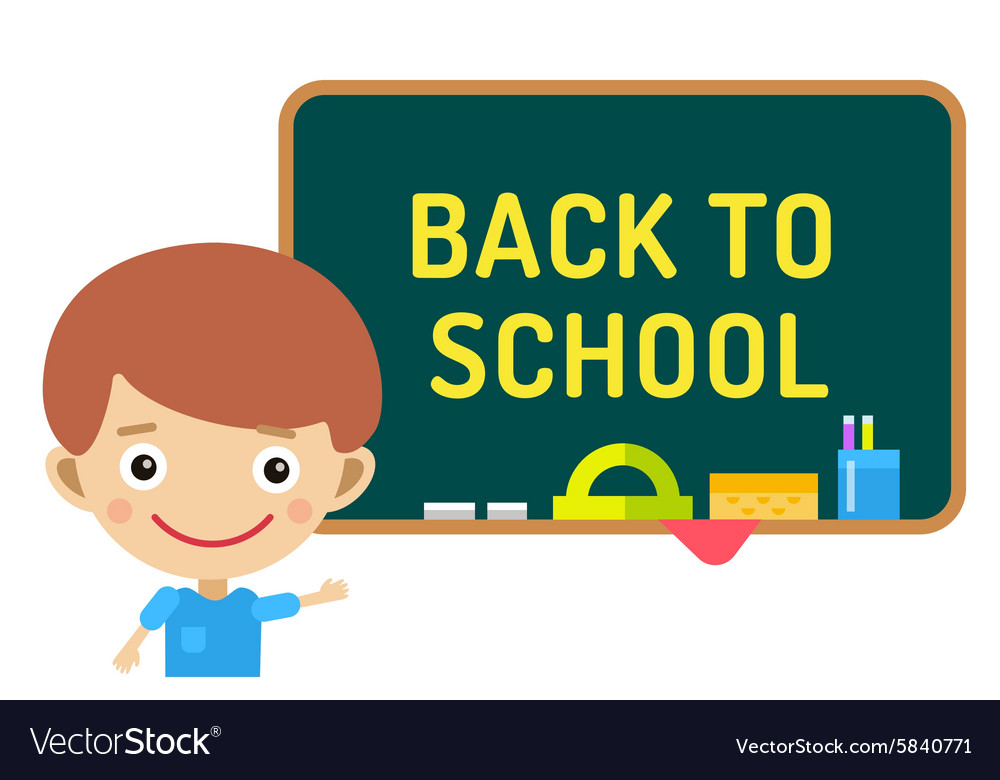 Back to school background cute cartoon boy Vector Image