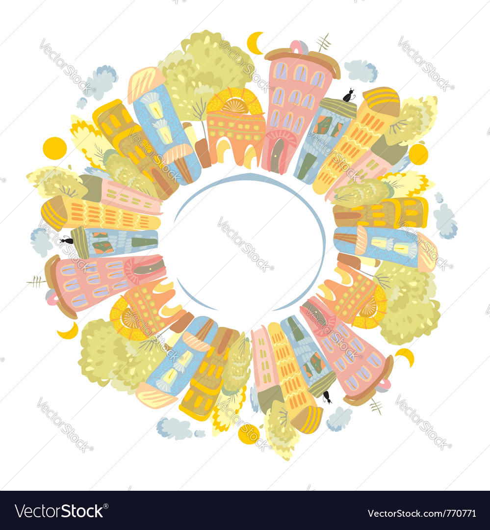 City circle Royalty Free Vector Image - VectorStock