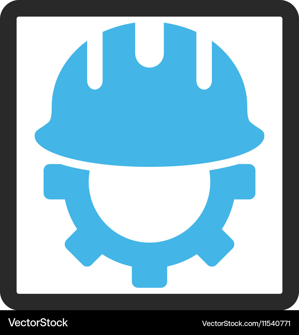 Development hardhat framed icon Royalty Free Vector Image