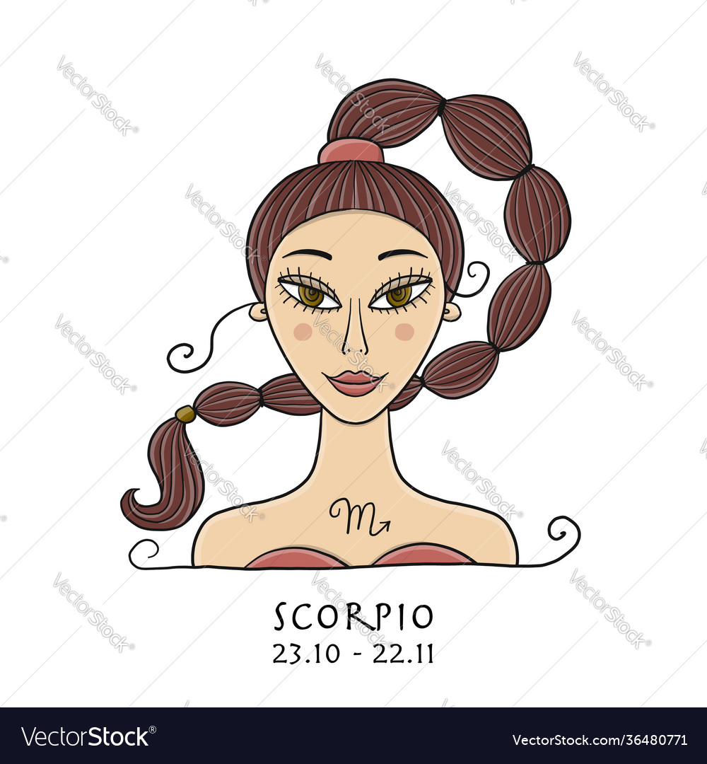 Scorpio Zodiac Sign Element Royalty Free Vector Image