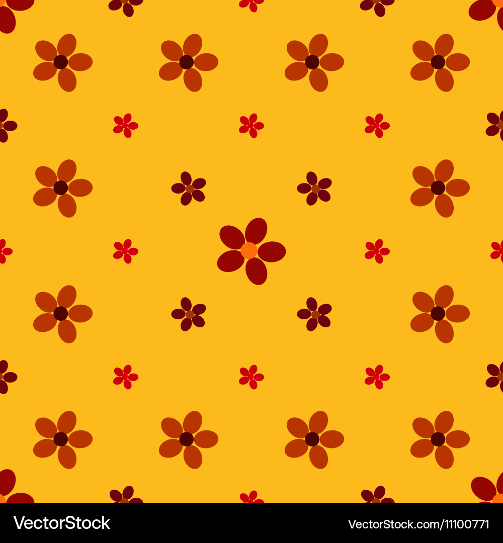 Vintage flower seamless pattern background Vector Image