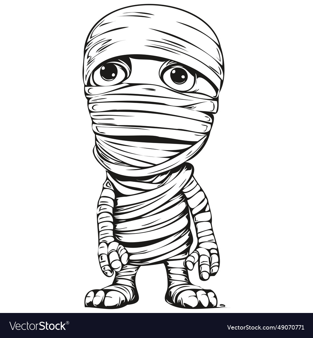 Vintage mummy in for halloween creations Vector Image