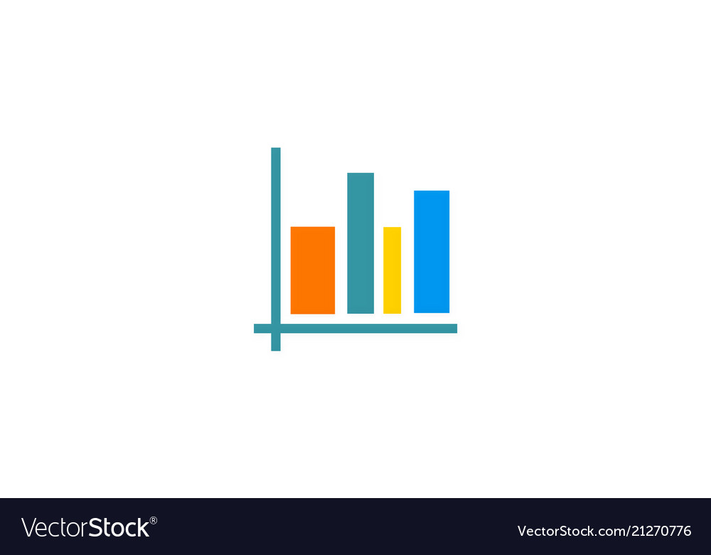 Chart business finance logo Royalty Free Vector Image