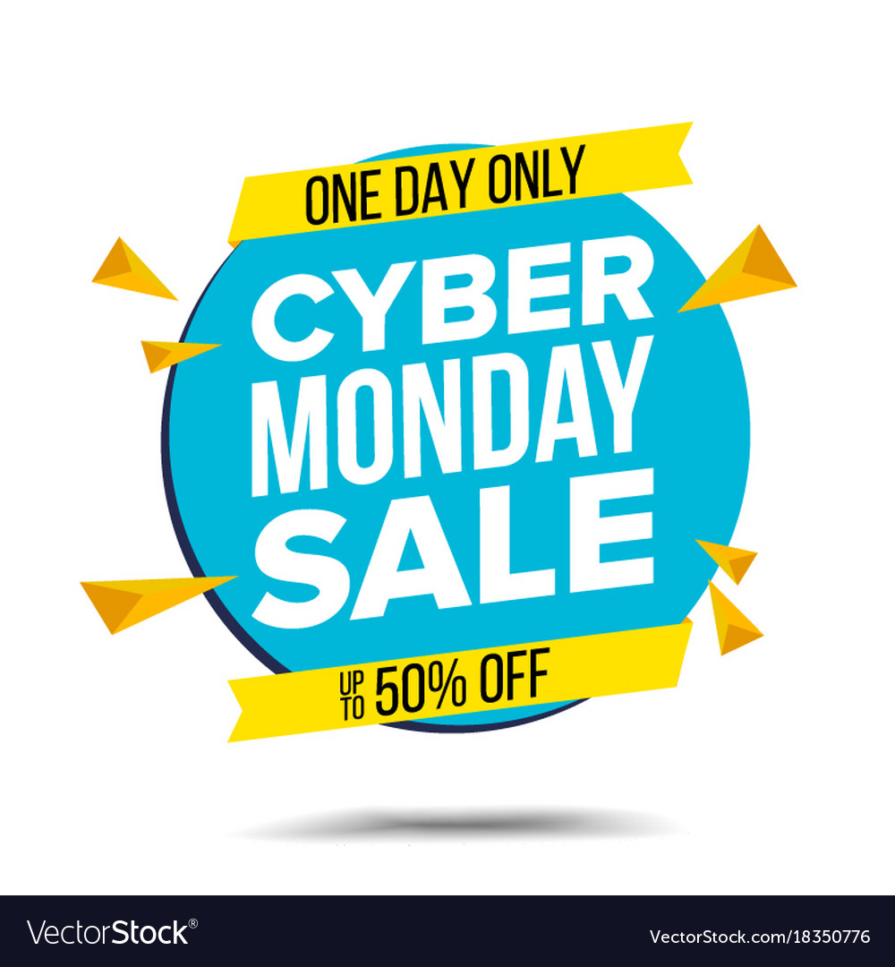 Cyber monday sale banner website sticker