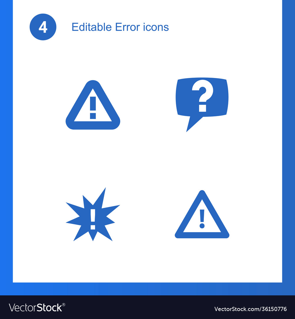Error icons Royalty Free Vector Image - VectorStock