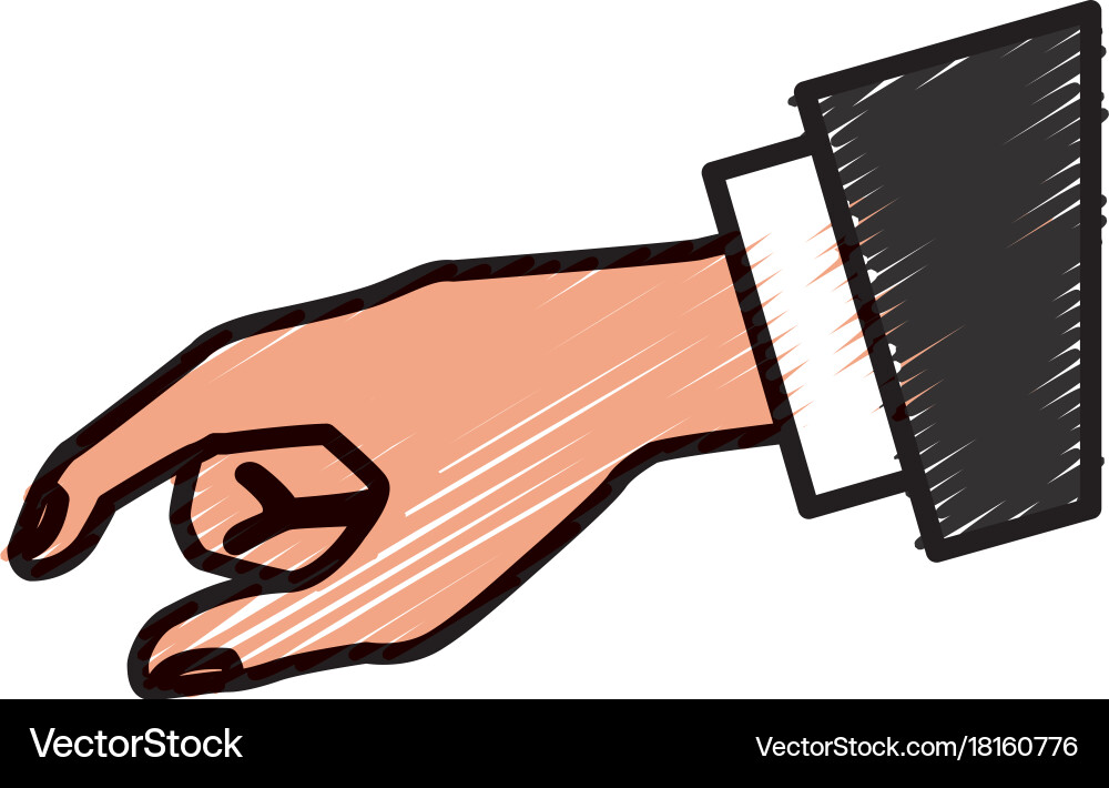 Hand holding something Royalty Free Vector Image