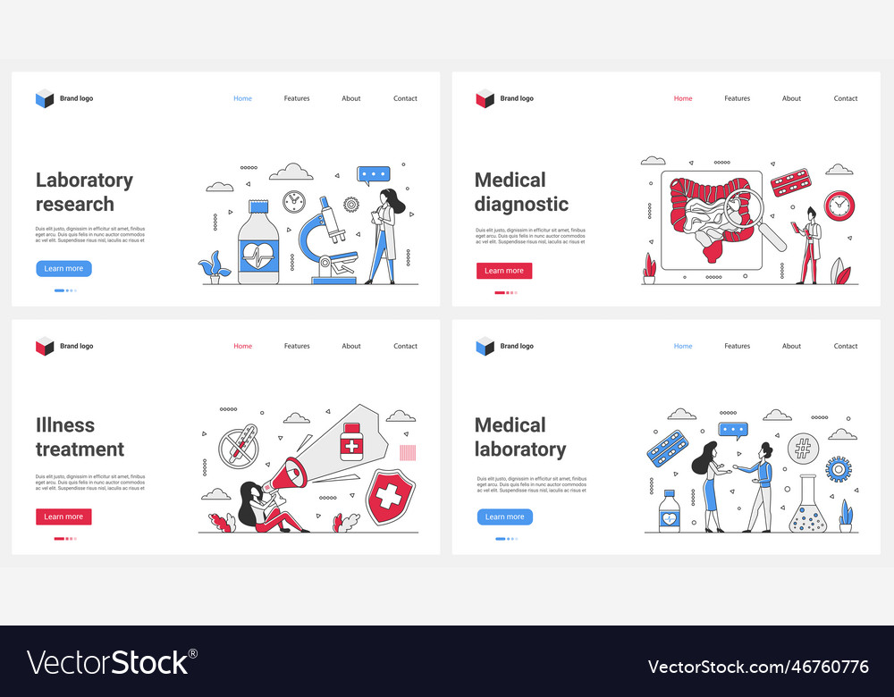 Research in medical laboratory and diagnosis Vector Image